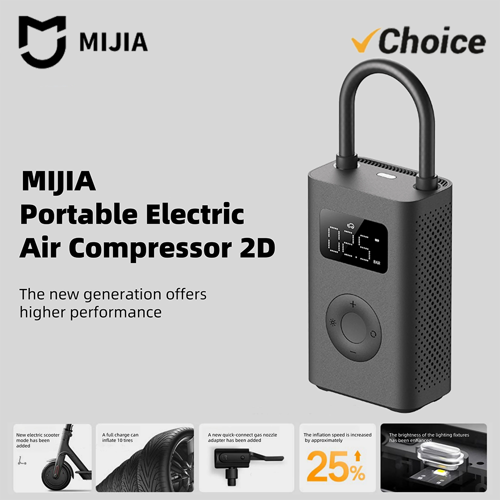Xiaomi Power Tools - Nieuwe MIJIA Opblaasbare Treasur Luchtcompressor 2D