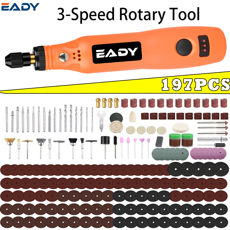 Power Tools Wood - USB draadloze roterende gereedschapsset – mini-elektrische