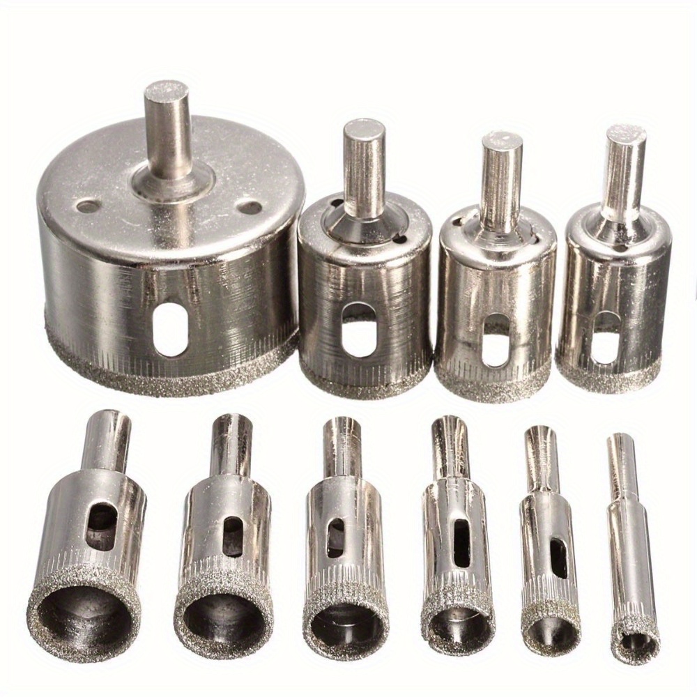Power Tools Set - 10-delige diamantgecoate boorset voor tegels, marmer,