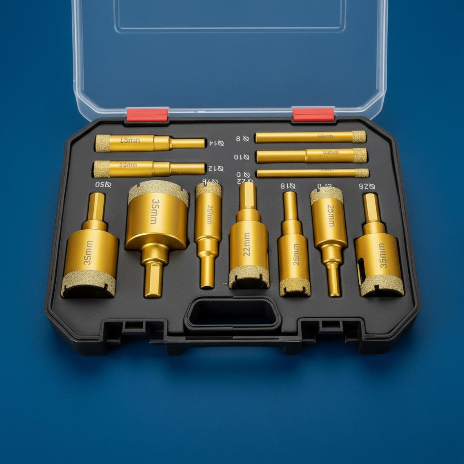 Power Tools Set - 12-delige set gebrande kristallen boorbits voor