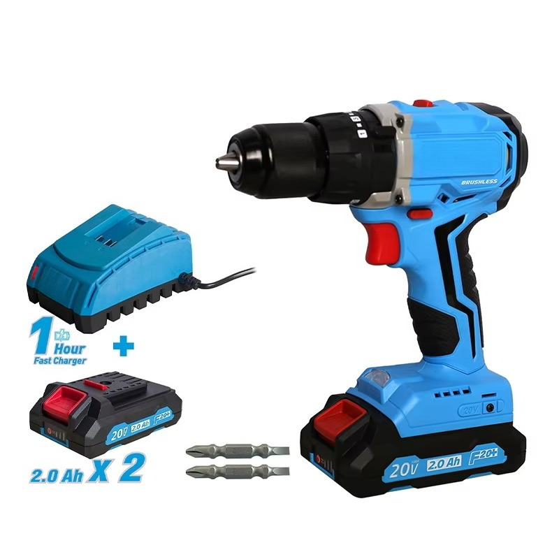 Power Tools Set - 20V Akkuboormachine Set met Borstelloze Motor,