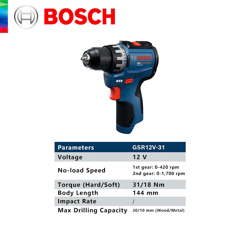 BOSCH GSR 12V-31 Professionele - Power Tools Wood recensie en prijs