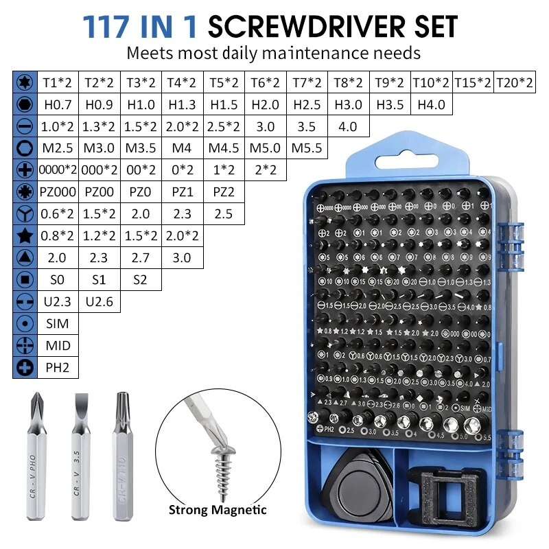 115/117 in1 Precisie Schroeven - Xiaomi Power Tools recensie en prijs