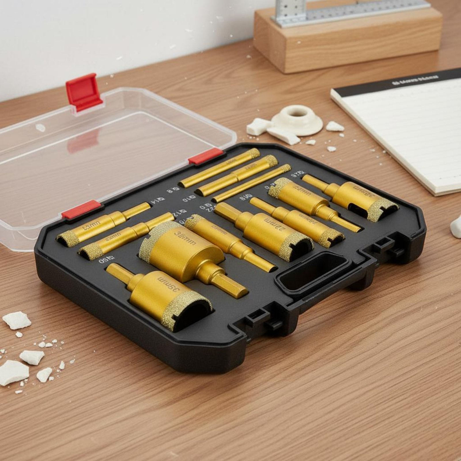 12-delige set gebrande kristal - Power Tools Set recensie en prijs