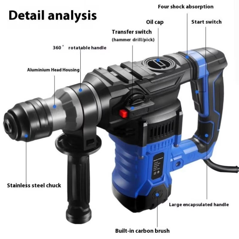 1800W Elektrische Boorhamer 22 - Power Tools Hammer recensie en prijs