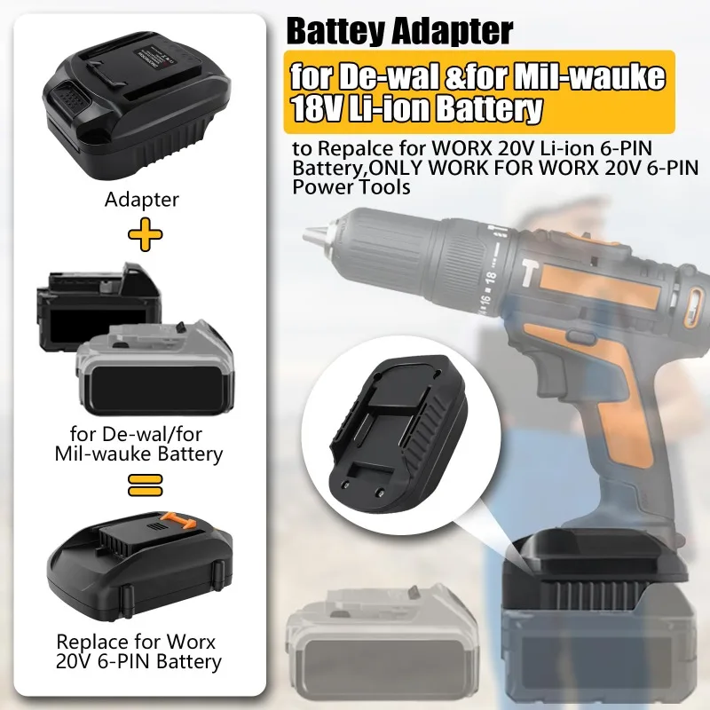DM20WORX6 Batterij Adapter voo - Dewalt Power Tools Xr recensie en prijs